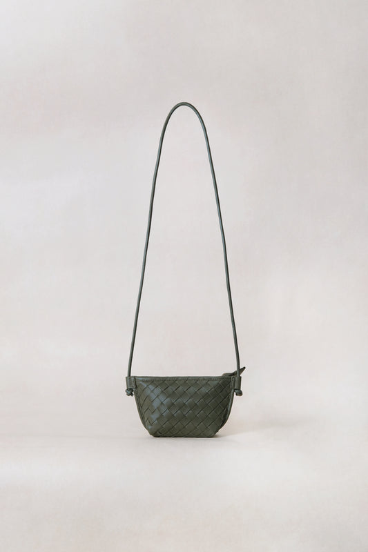 Mini Artisan Satchel - Shinny Olive Green