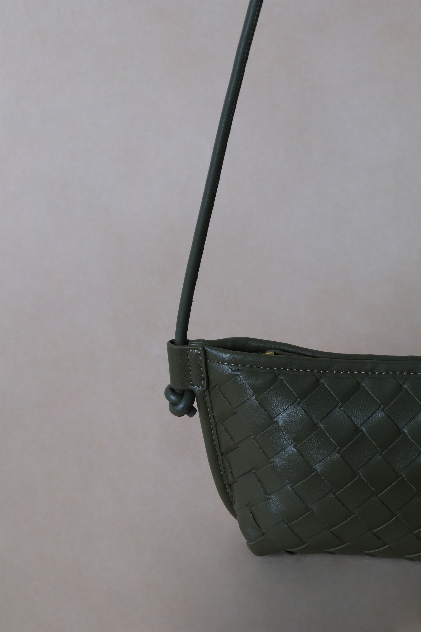 Mini Artisan Satchel - Shinny Olive Green