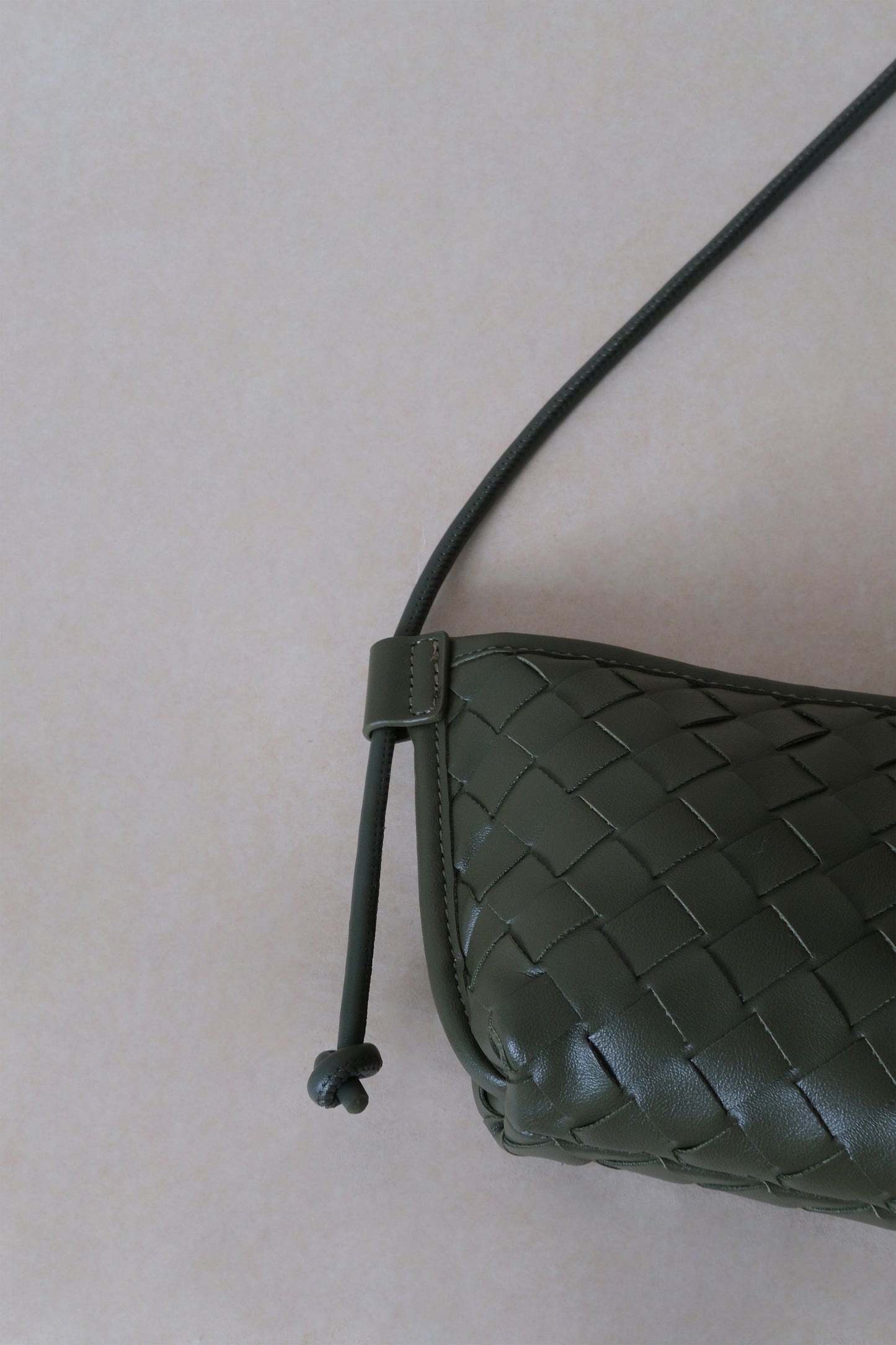 Mini Artisan Satchel - Shinny Olive Green
