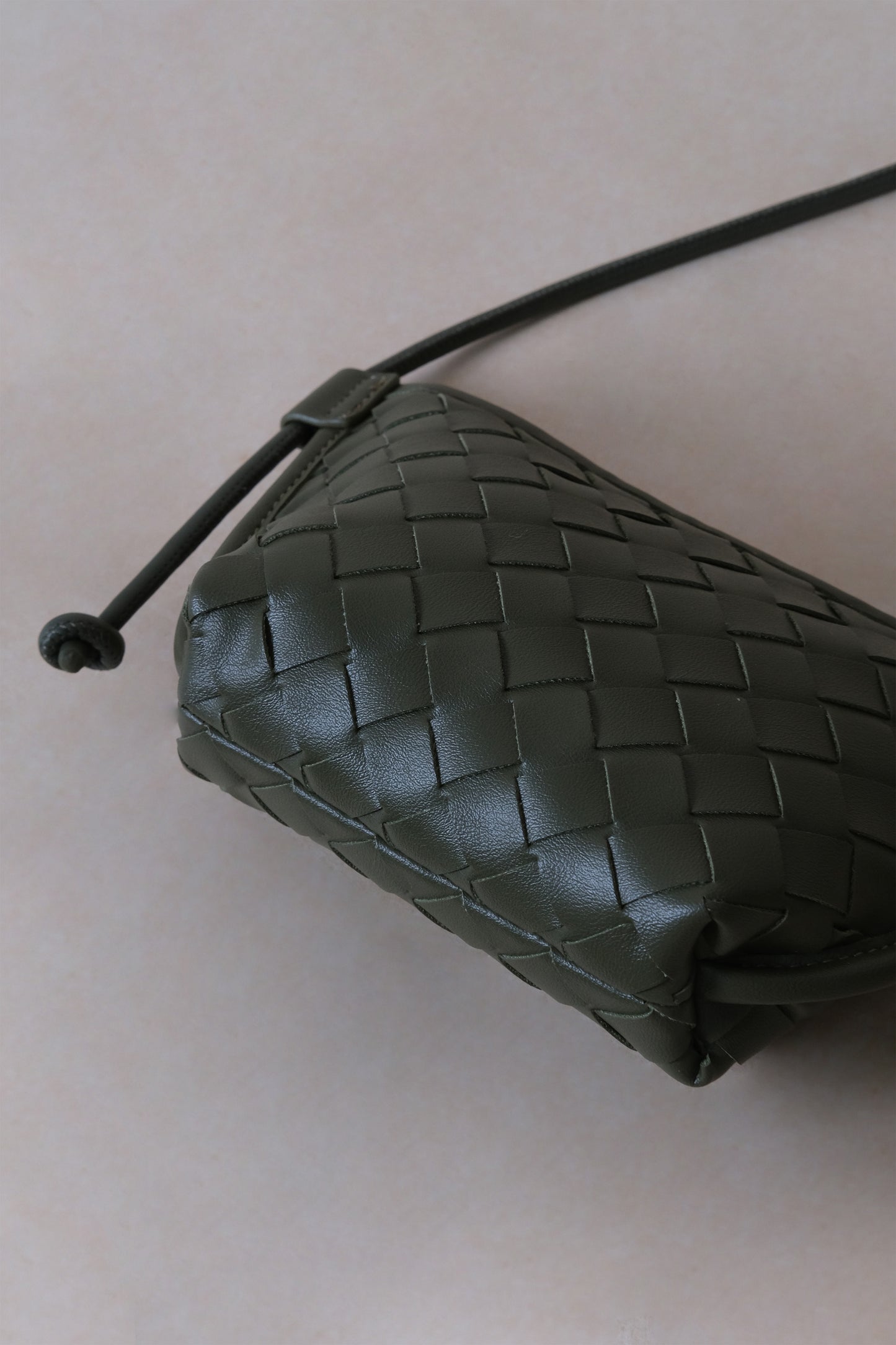 Mini Artisan Satchel - Shinny Olive Green