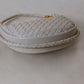 Artisan Elegance Crescent Bag - White Sand