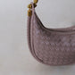Artisan Elegance Crescent Bag - Greyish Brown