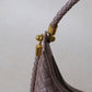 Artisan Elegance Crescent Bag - Greyish Brown