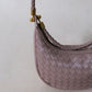 Artisan Elegance Crescent Bag - Greyish Brown