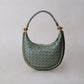 Artisan Elegance Crescent Bag - Mineral Green