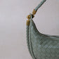 Artisan Elegance Crescent Bag - Mineral Green