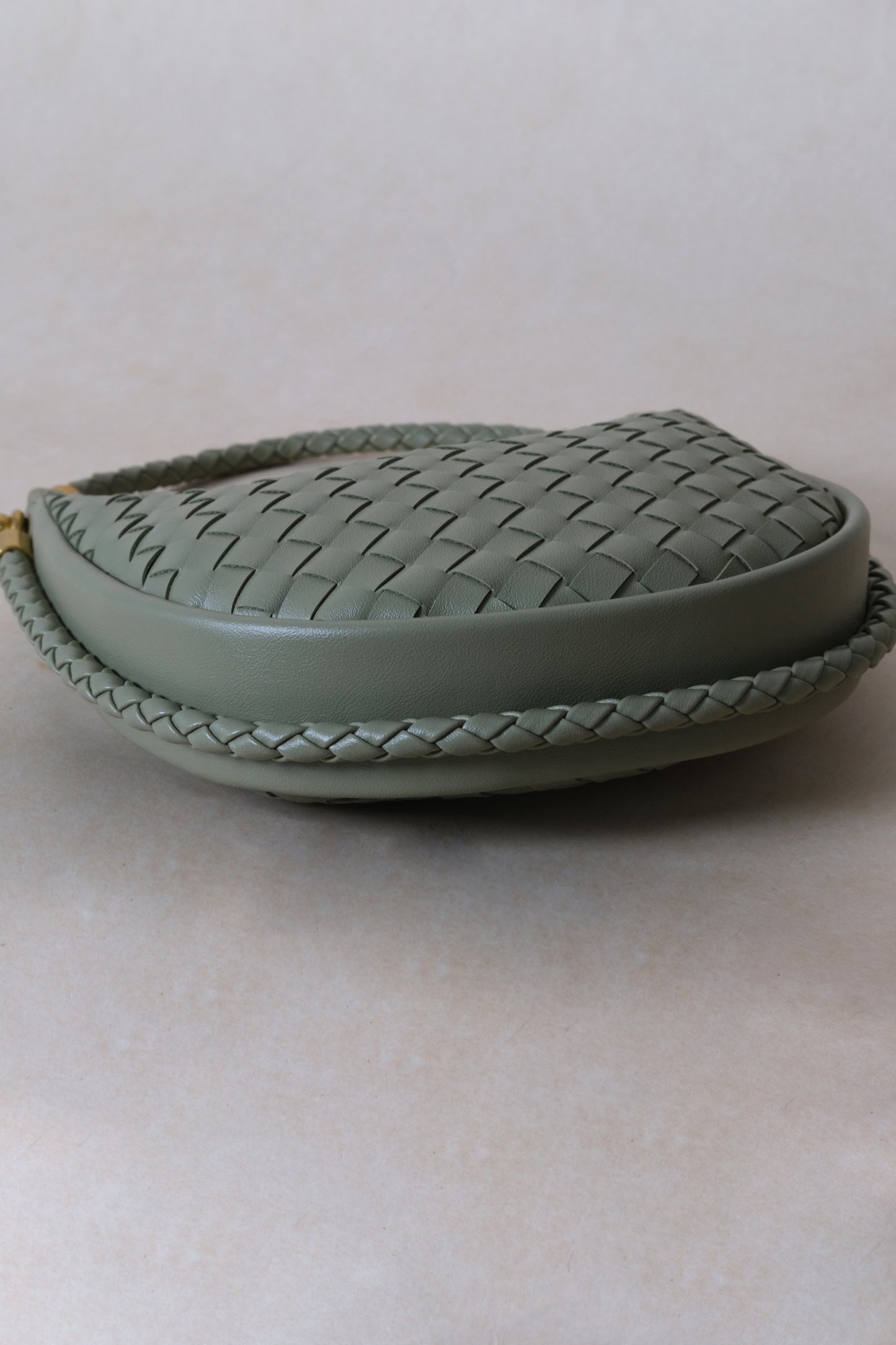 Artisan Elegance Crescent Bag - Mineral Green