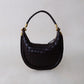 Artisan Elegance Crescent Bag - Black Currant