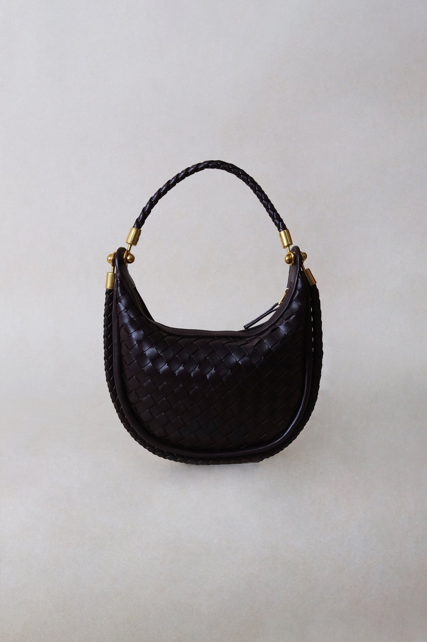 Artisan Elegance Crescent Bag - Black Currant