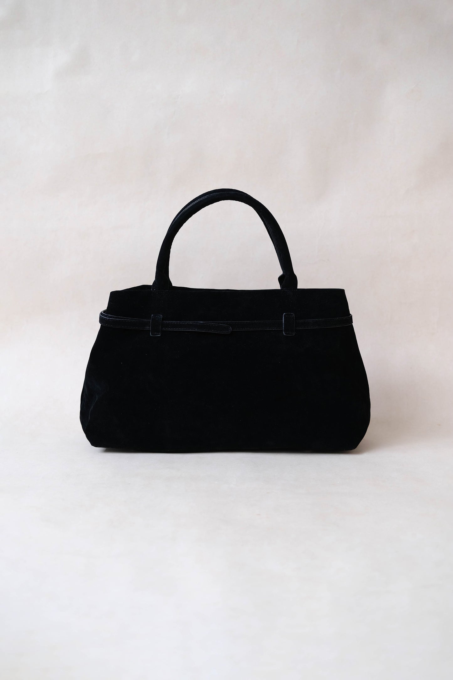 The Elegant Suede Bag In Classic Black