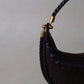 Artisan Elegance Crescent Bag - Black Currant