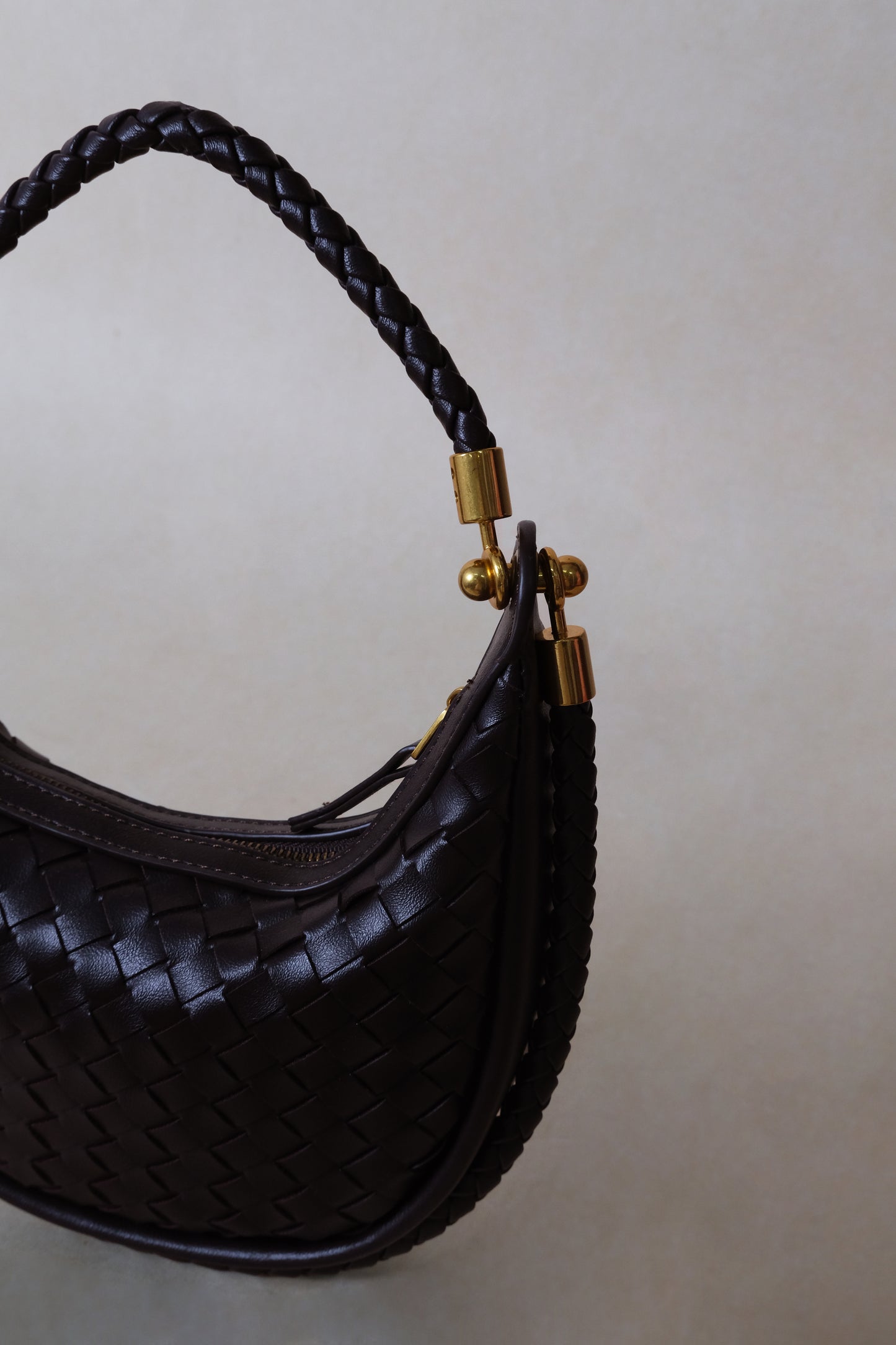 Artisan Elegance Crescent Bag - Black Currant