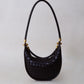 Artisan Elegance Crescent Bag - Black Currant