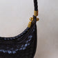 Artisan Elegance Crescent Bag - Black Currant