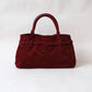 The Elegant Suede Bag In Cherry Red