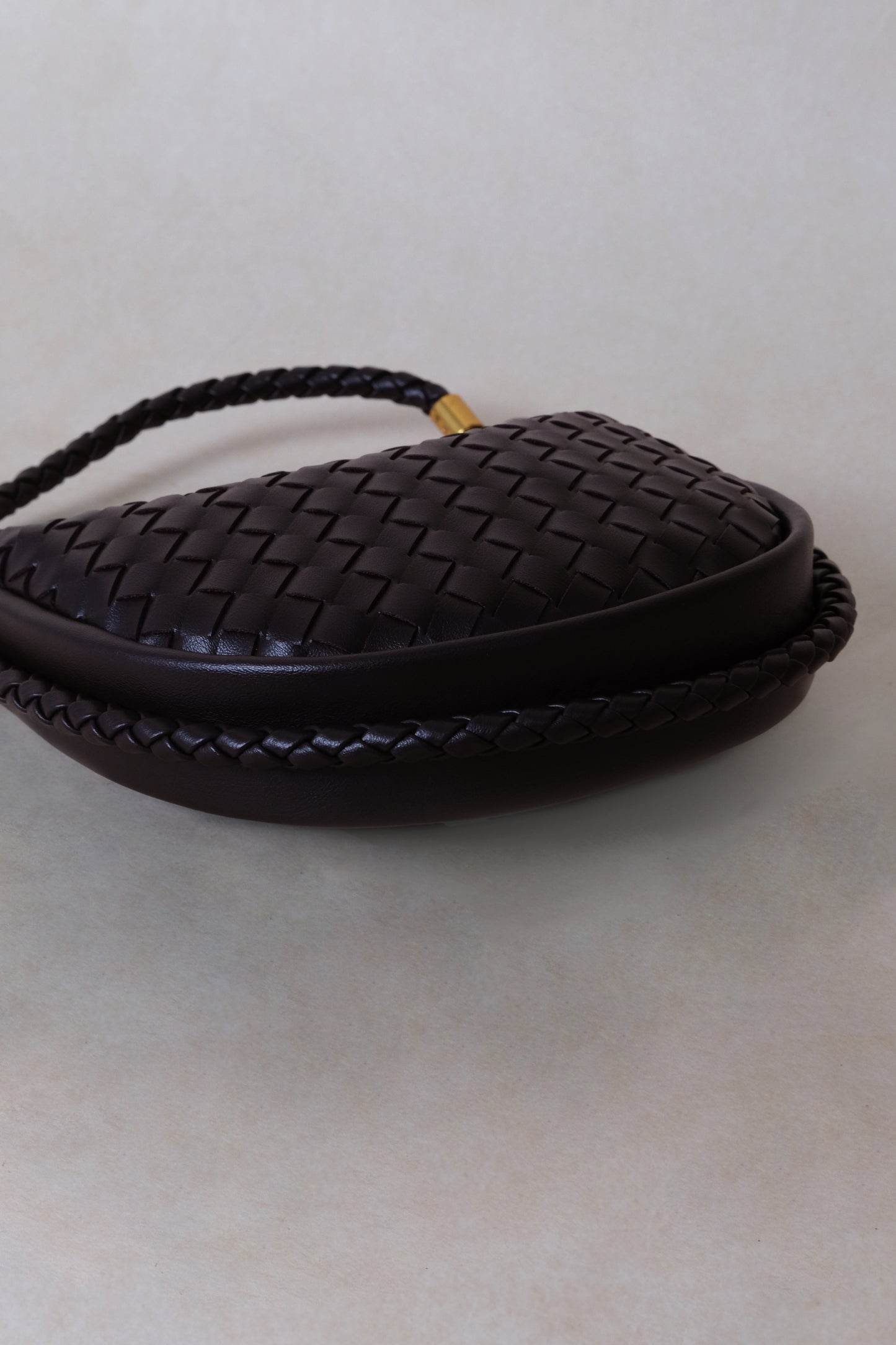 Artisan Elegance Crescent Bag - Black Currant
