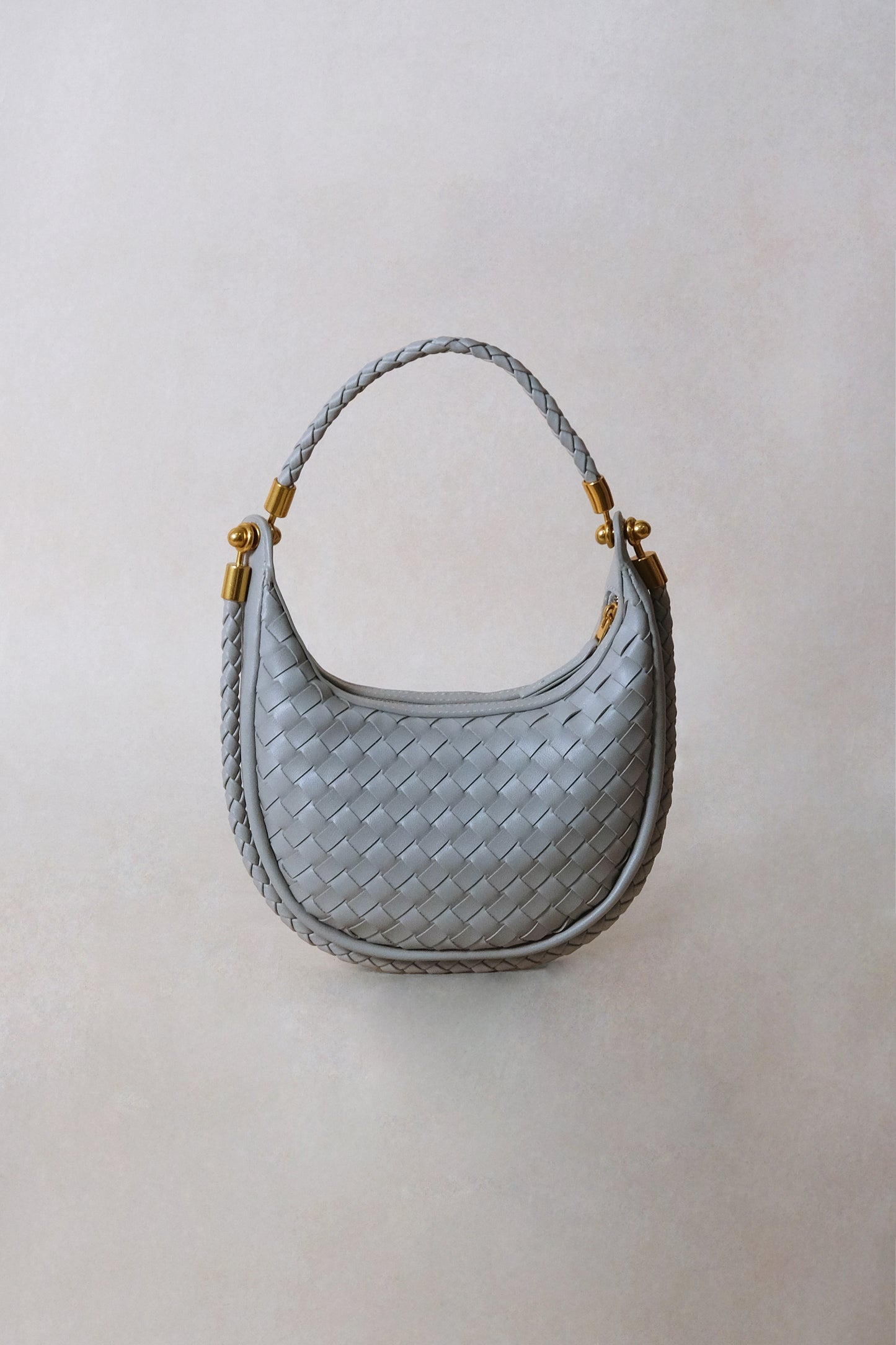Artisan Elegance Crescent Bag - Agate Grey