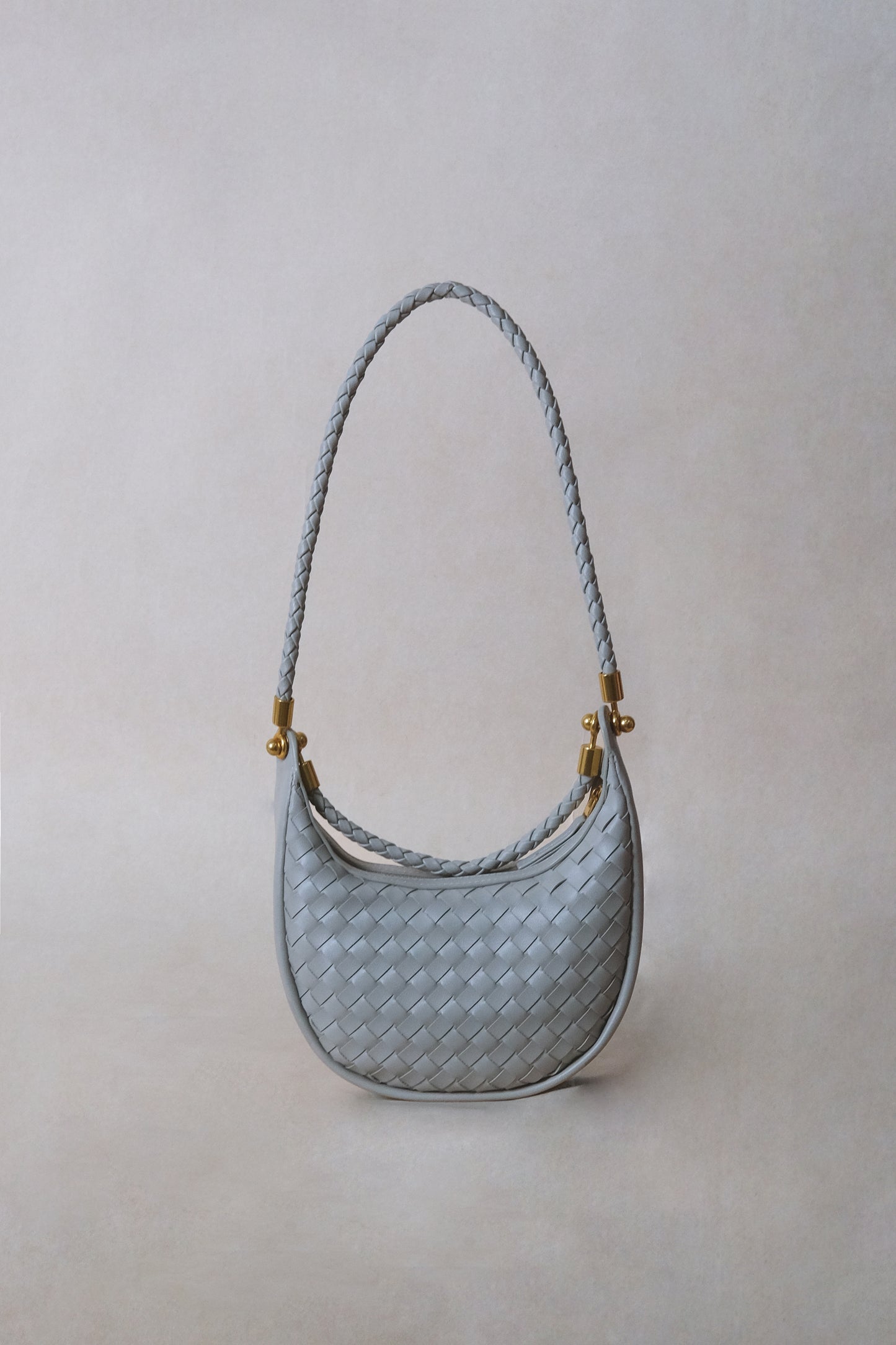 Artisan Elegance Crescent Bag - Agate Grey