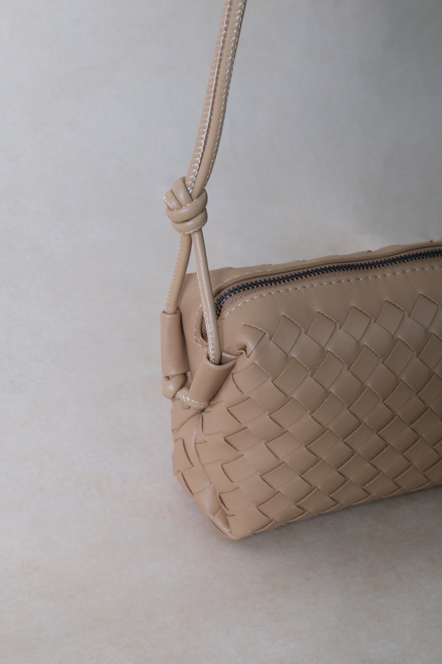 Artisan Elegance Box Bag - Almond