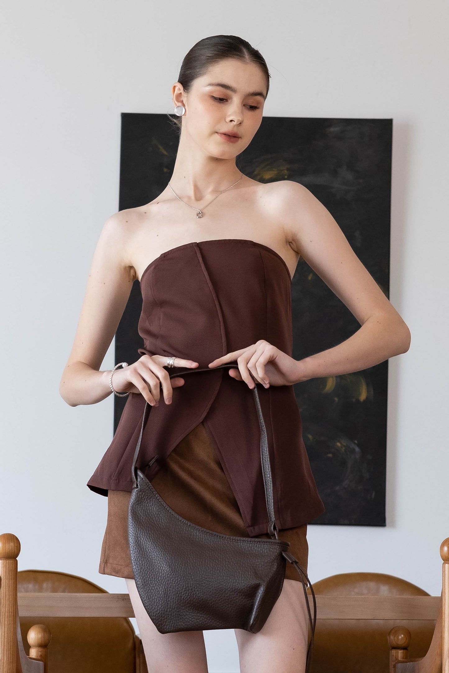 The Mireille Hobo - Dark Coffee