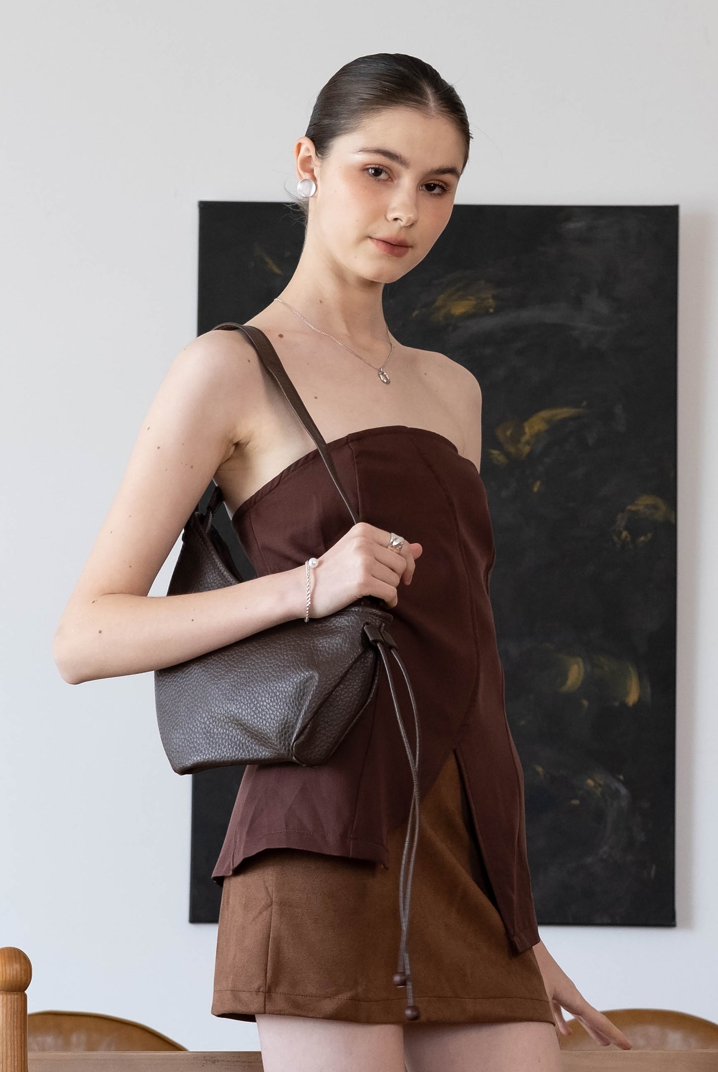 The Mireille Hobo - Dark Coffee
