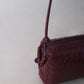 Artisan Elegance Box Bag - Shinny Wine Red