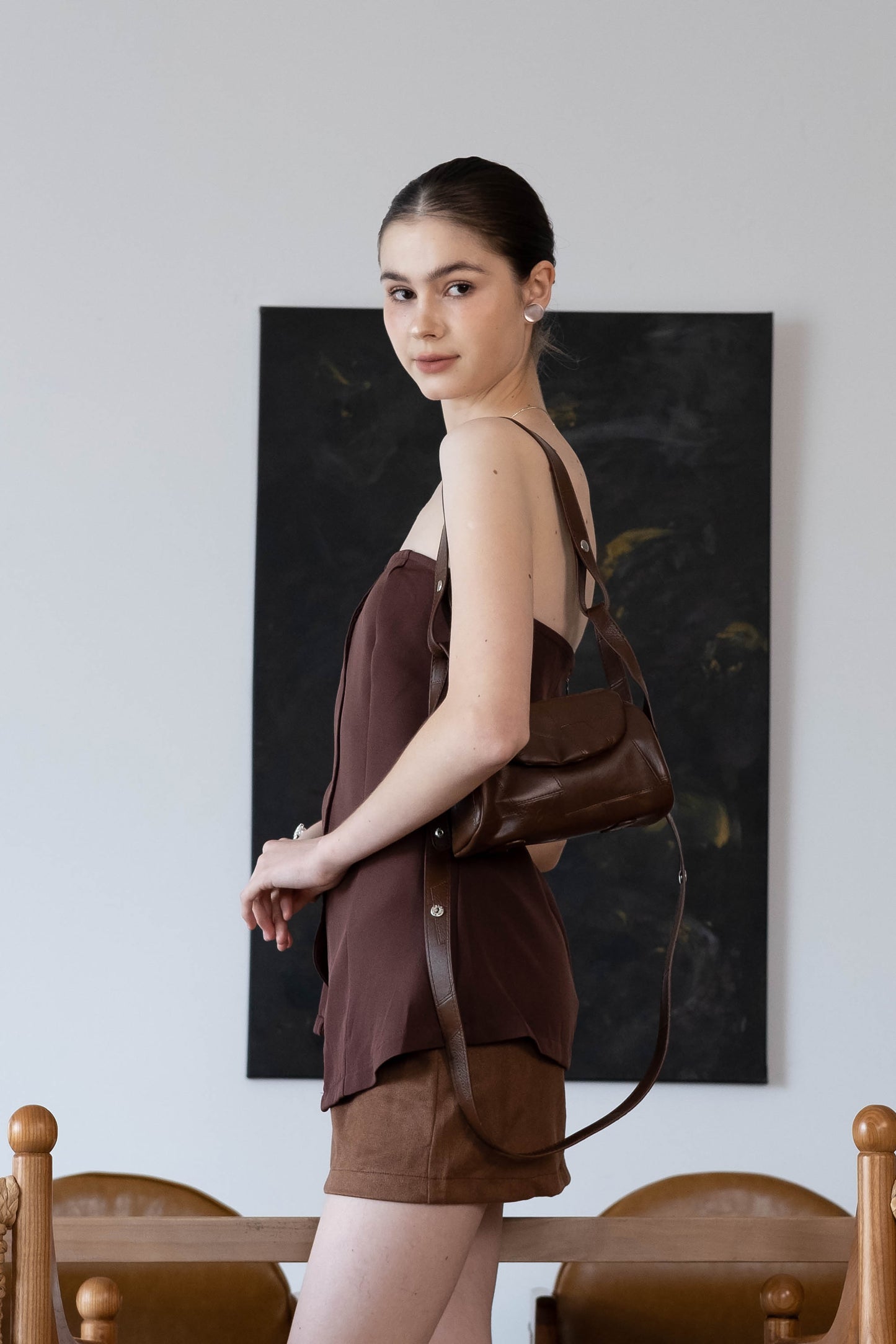 The Bijou Barrel bag - Chestnut