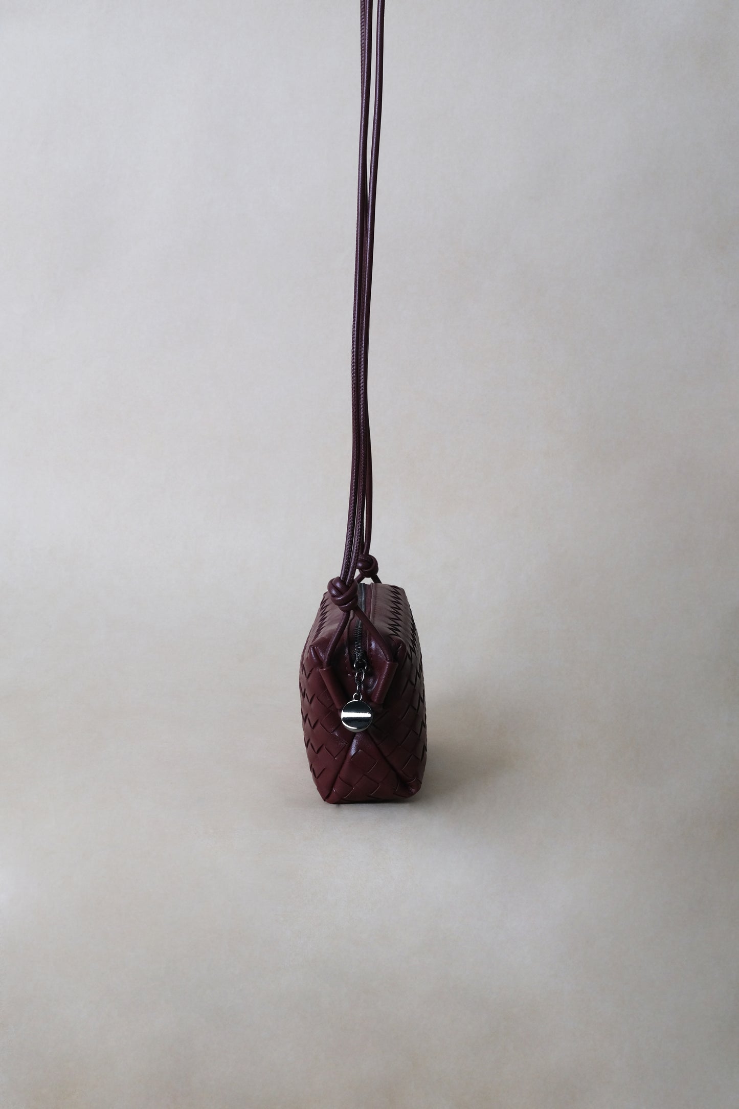 Artisan Elegance Box Bag - Shinny Wine Red
