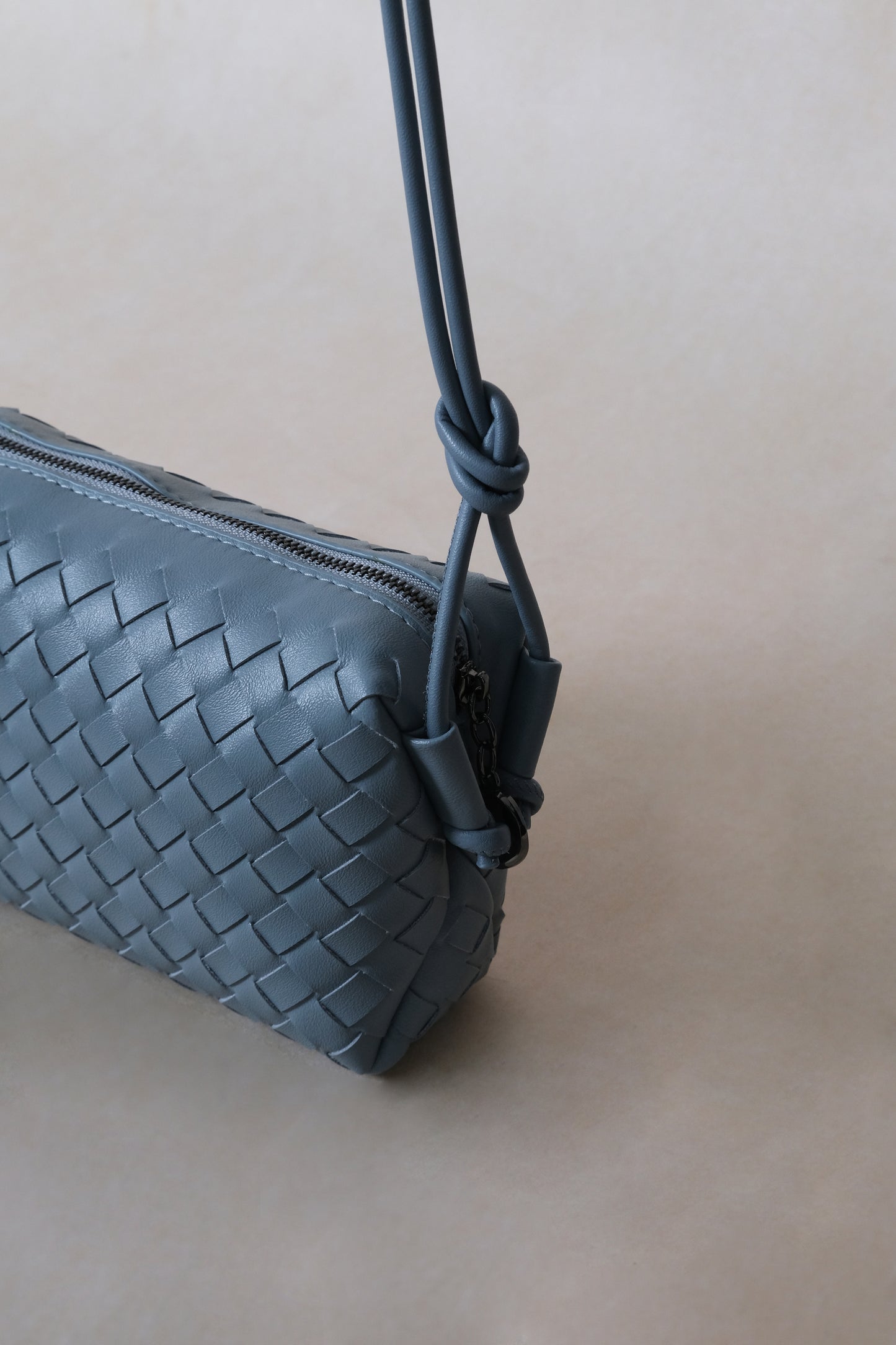Artisan Elegance Box Bag - Dusty Blue