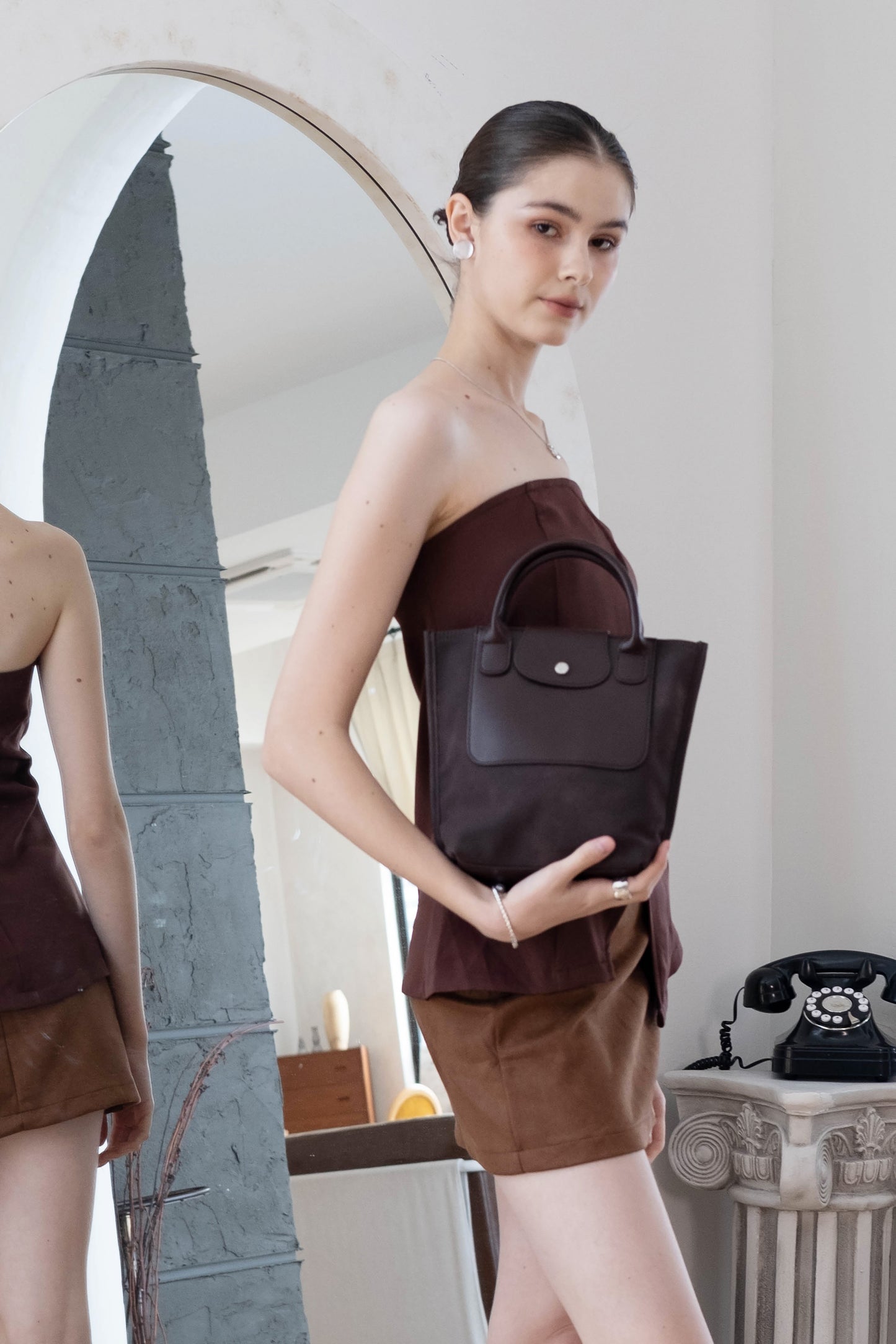 The Chérie Bucket Bag - Dark Chocolate