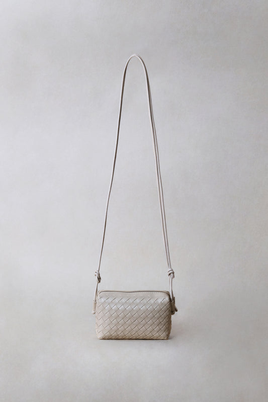 Artisan Elegance Box Bag - White Sand