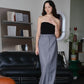 French High-end Hip-hugging Skirt in Grey