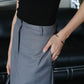 French High-end Hip-hugging Skirt in Grey
