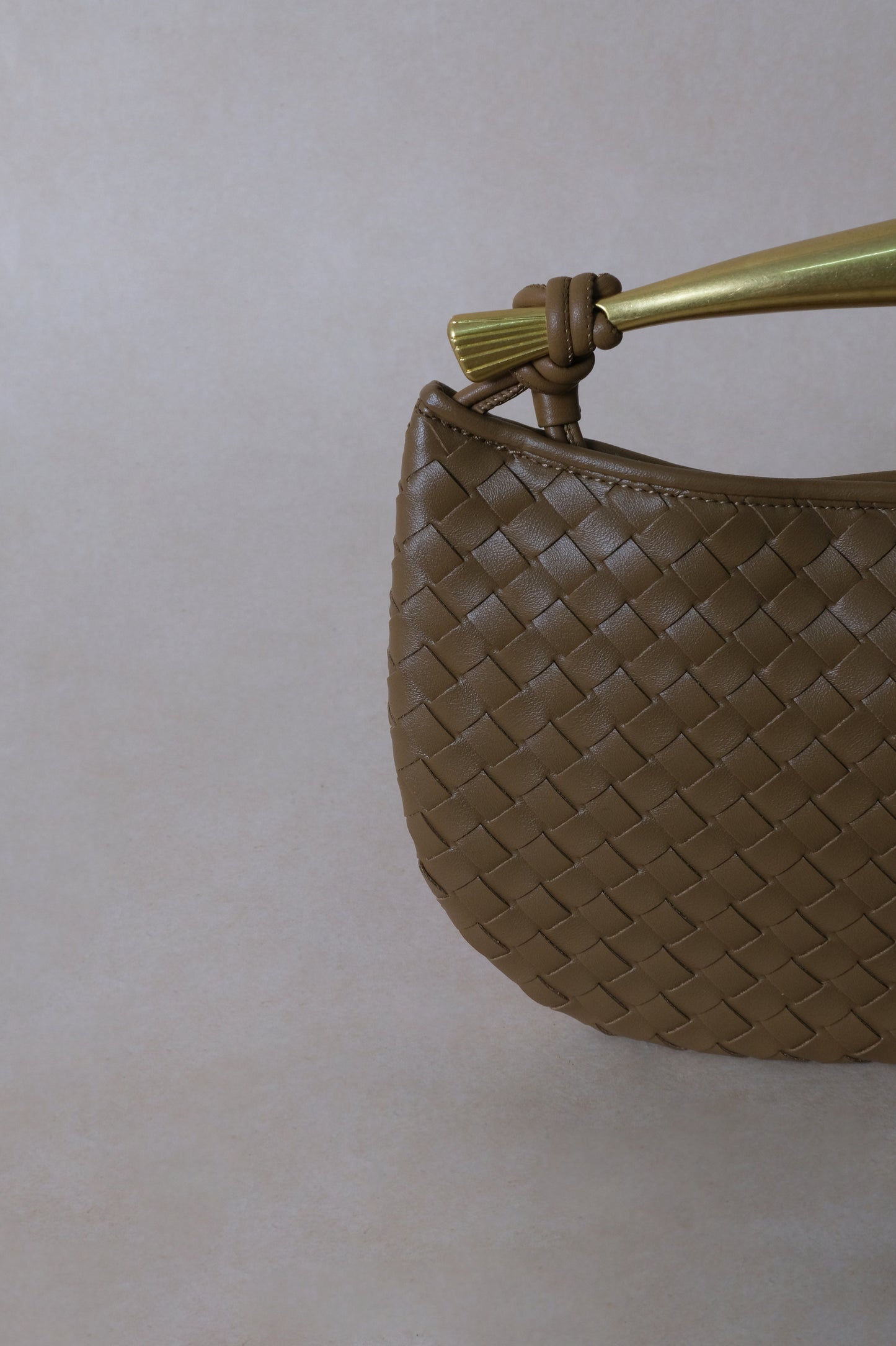 Artisan Classic Dumpling Bag - Shinny Khaki