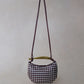 Artisan Classic Dumpling Bag - Burgundy & Ivory Plaid
