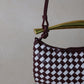 Artisan Classic Dumpling Bag - Burgundy & Ivory Plaid