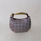 Artisan Classic Dumpling Bag - Burgundy & Ivory Plaid