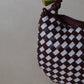 Artisan Classic Dumpling Bag - Burgundy & Ivory Plaid