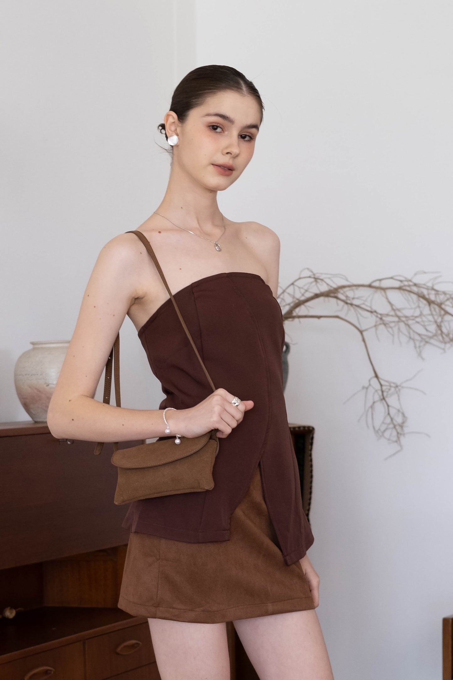 Élise Mini Crossbody - Chestnut