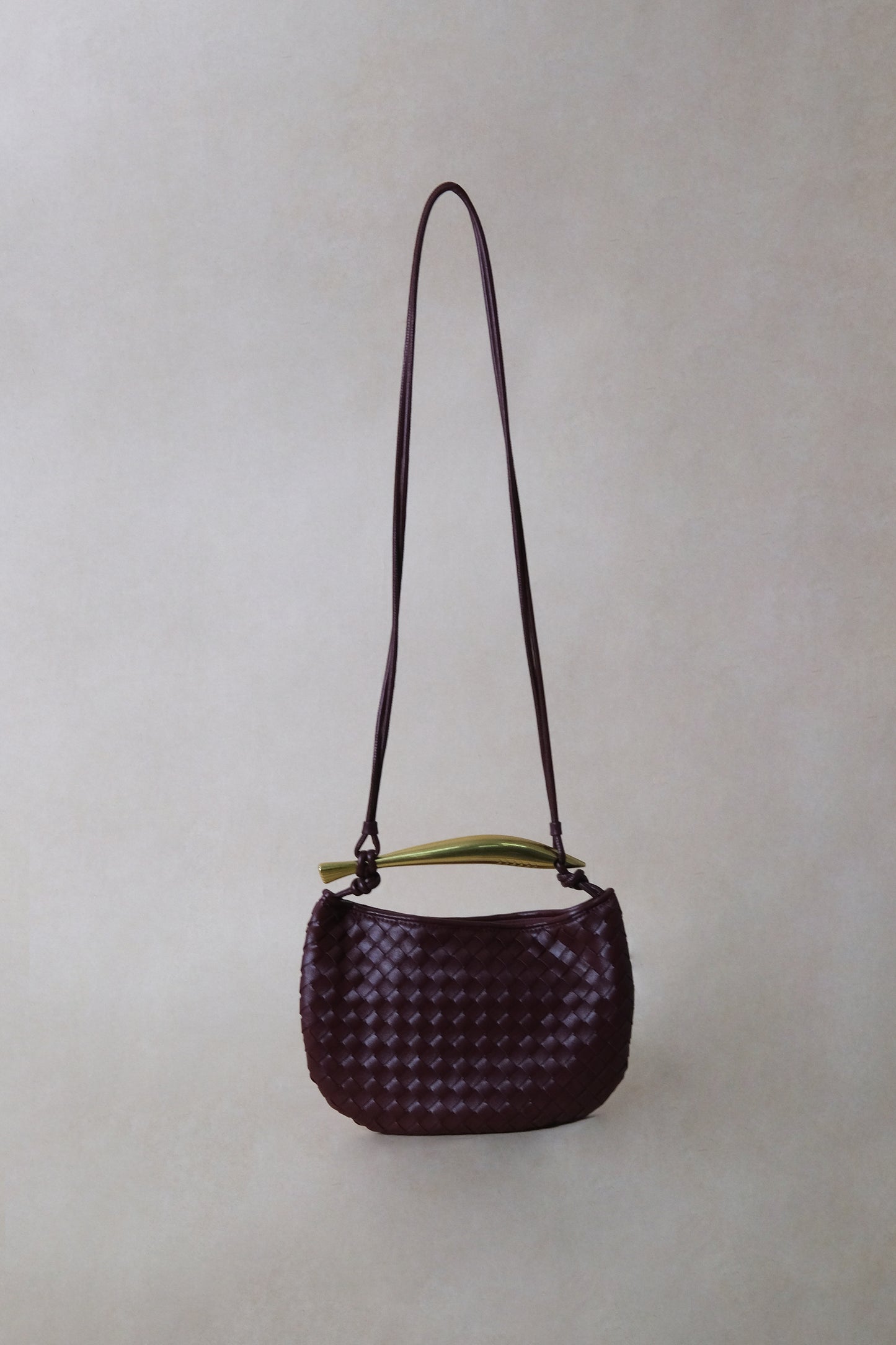 Artisan Classic Dumpling Bag - Shinny Wine Red