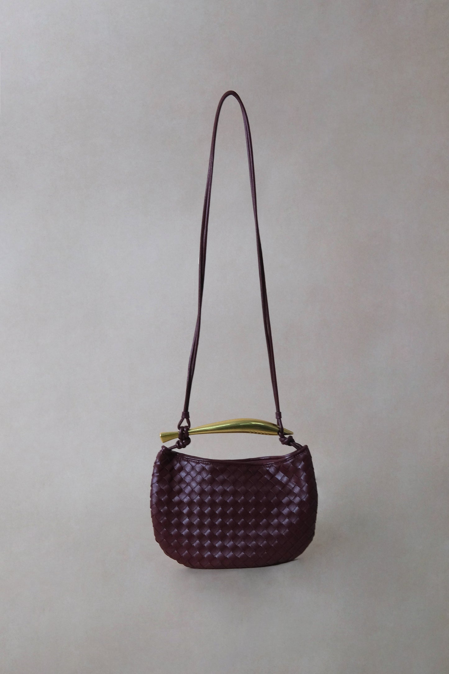 Artisan Classic Dumpling Bag - Shinny Wine Red