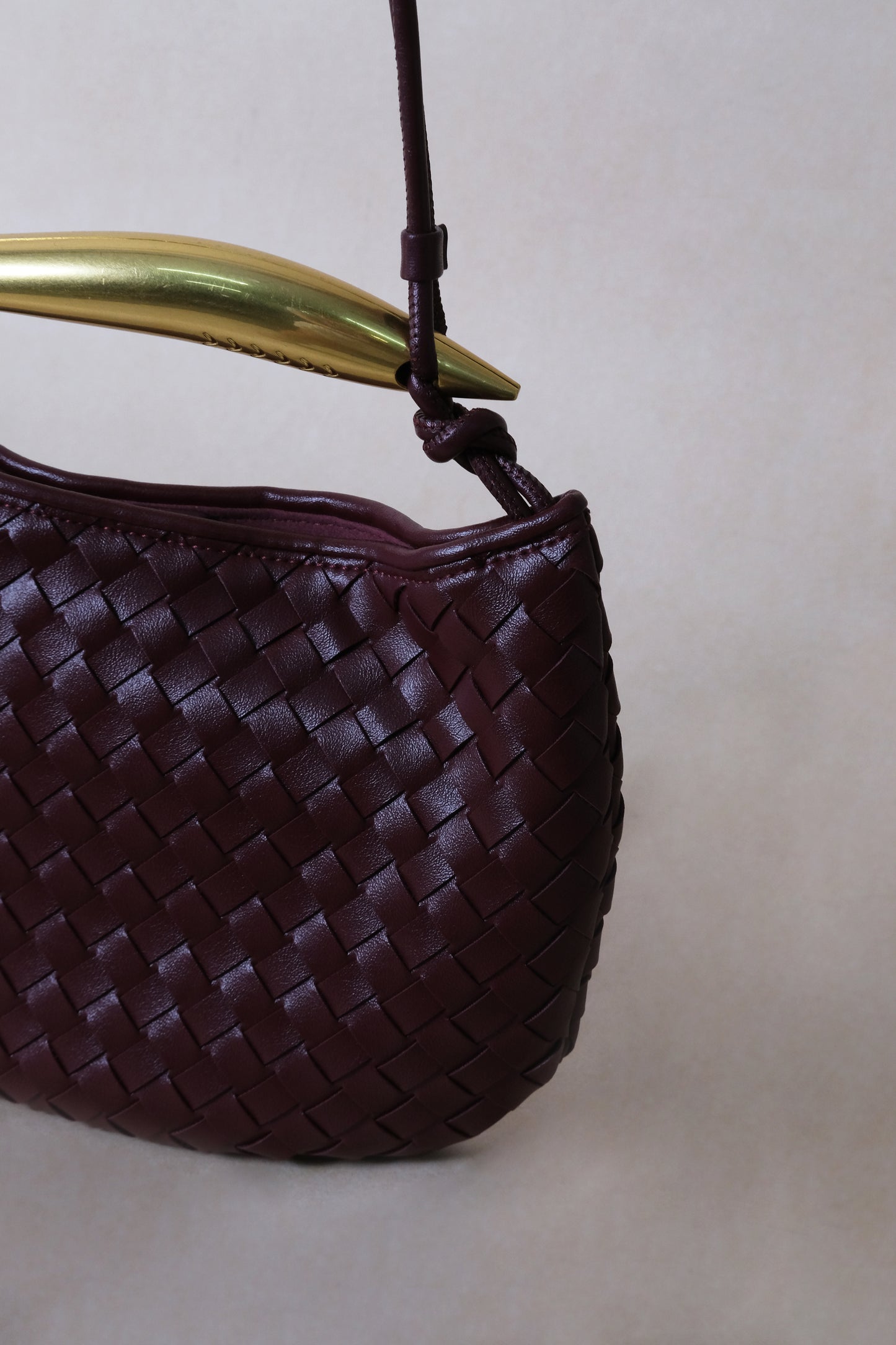 Artisan Classic Dumpling Bag - Shinny Wine Red