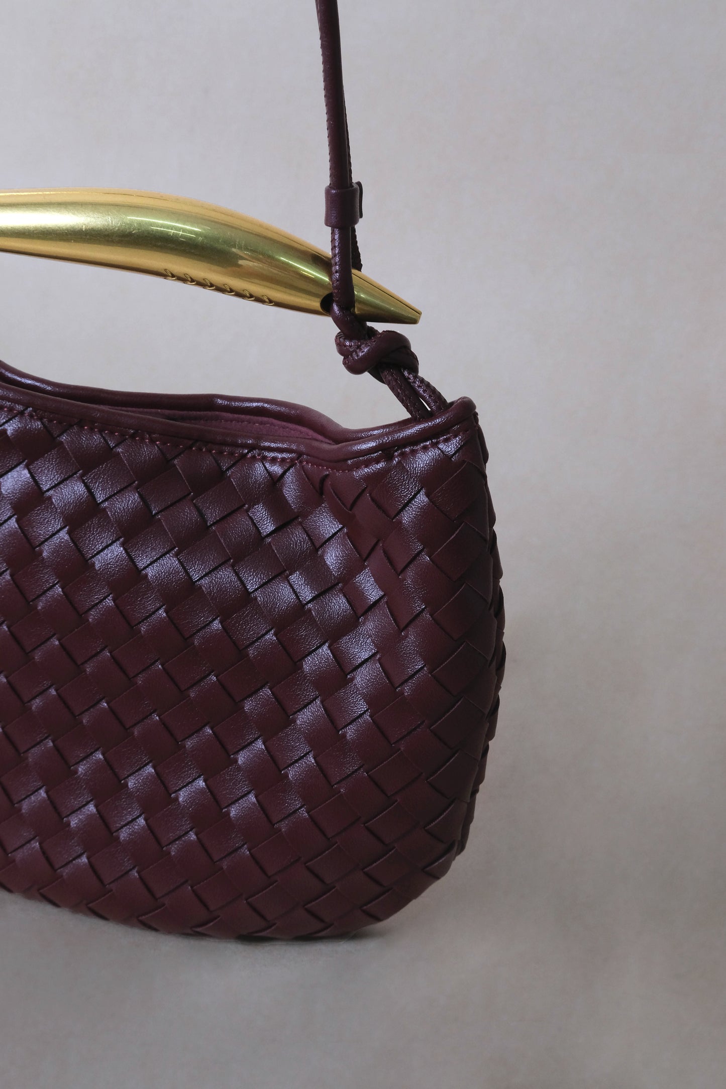 Artisan Classic Dumpling Bag - Shinny Wine Red