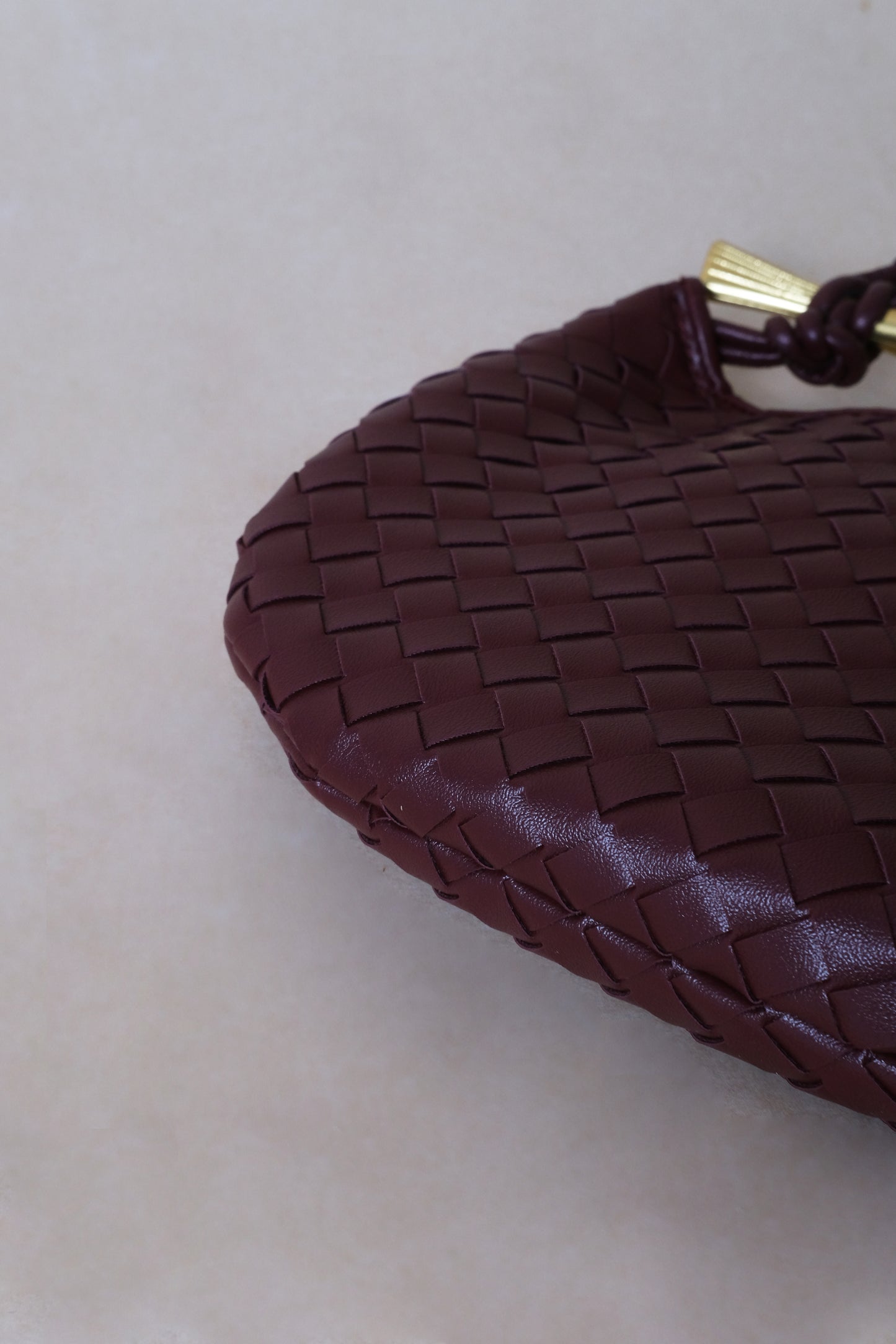 Artisan Classic Dumpling Bag - Shinny Wine Red