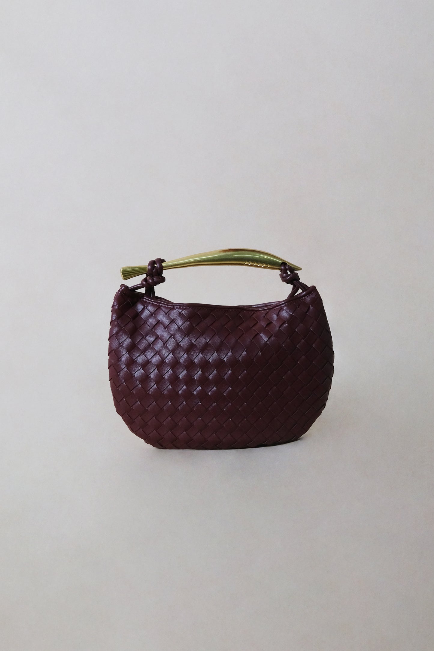 Artisan Classic Dumpling Bag - Shinny Wine Red