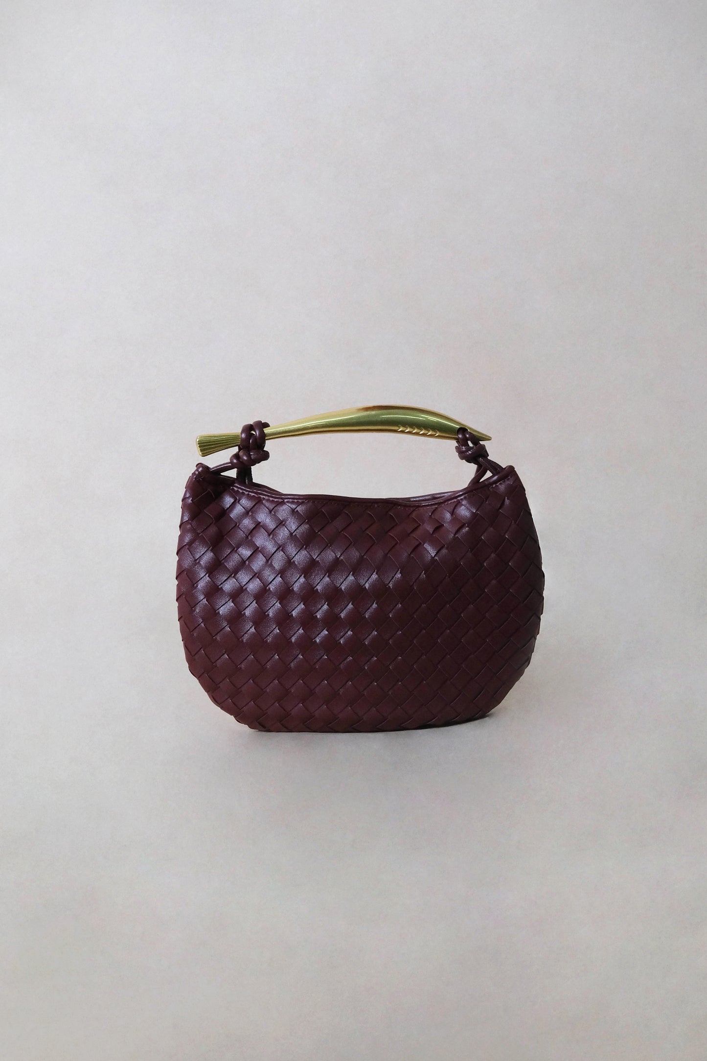 Artisan Classic Dumpling Bag - Shinny Wine Red