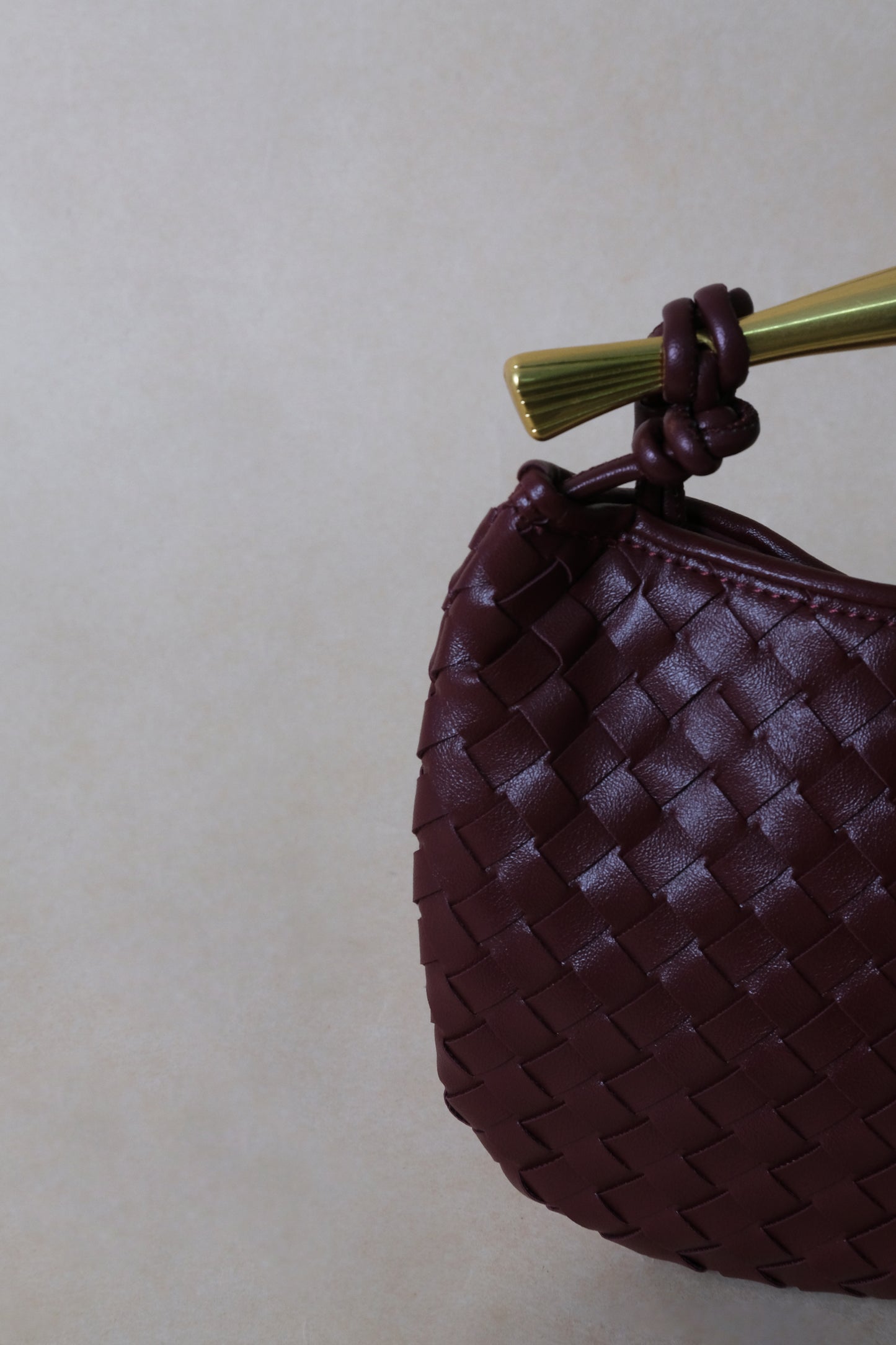 Artisan Classic Dumpling Bag - Shinny Wine Red