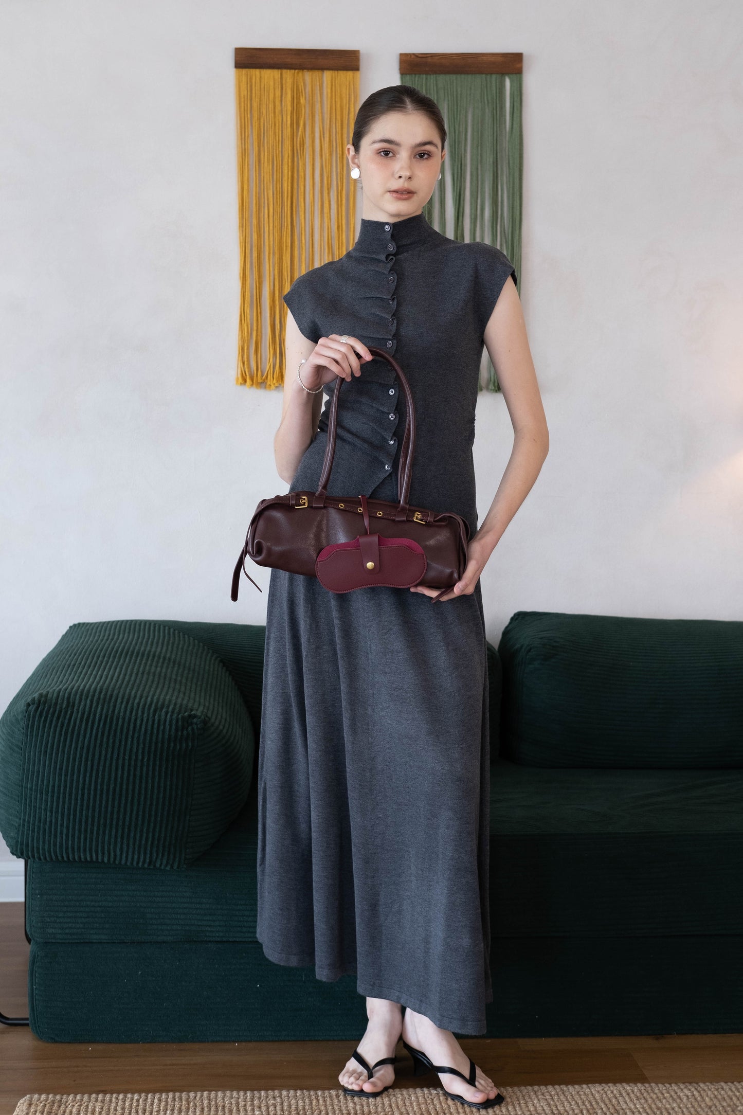 Aurora Classic Dome Bag - Wine Red