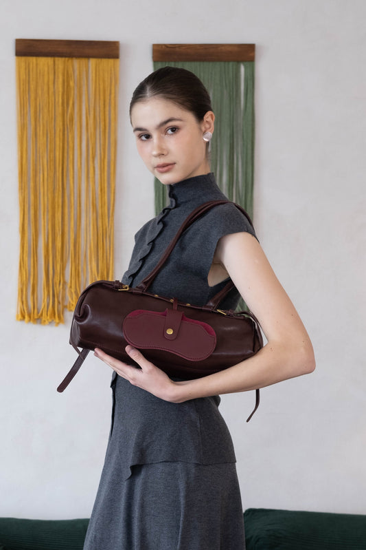 Aurora Classic Dome Bag - Wine Red