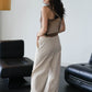 V-neck Puff Short-sleeved Shirt + Wide-leg Pants Suit